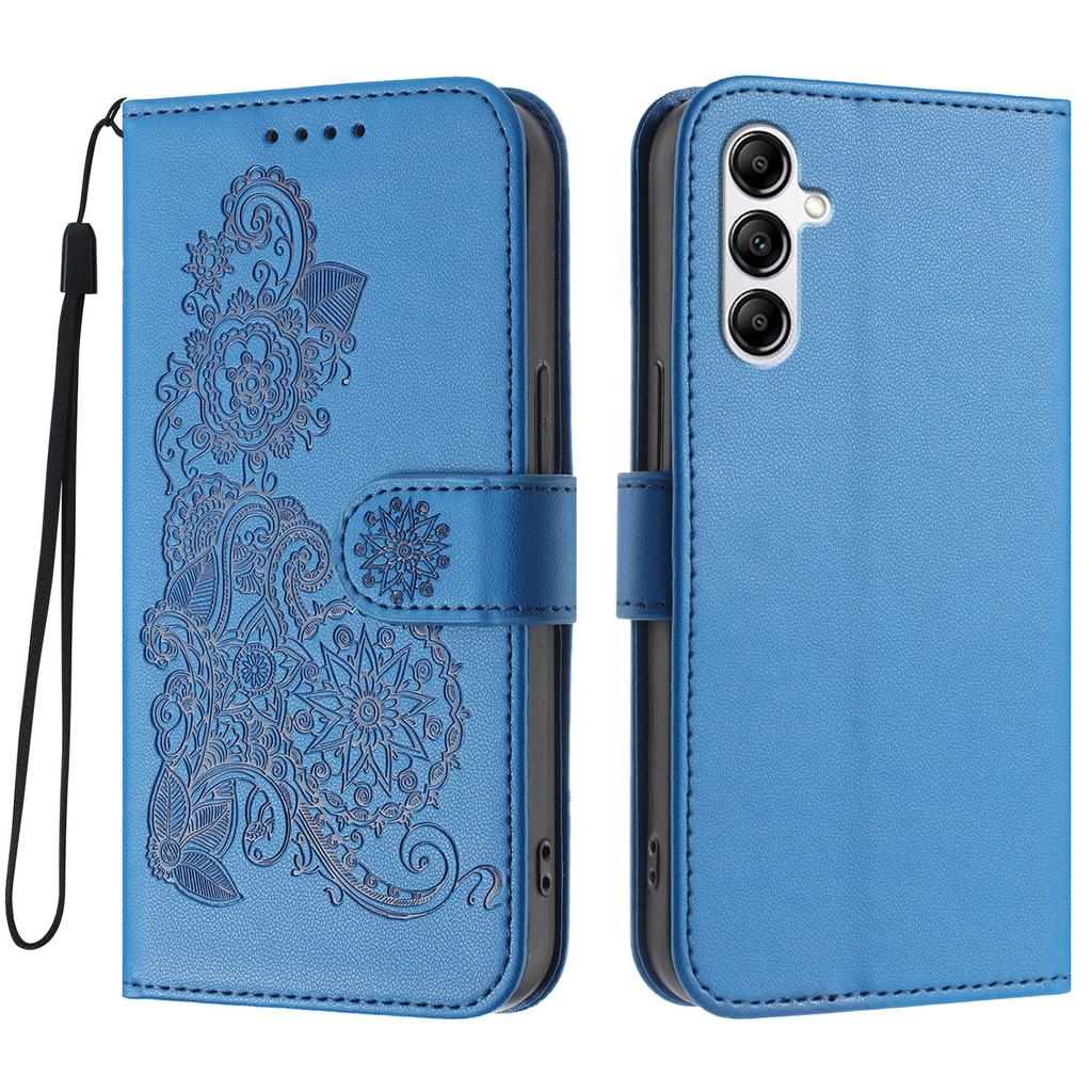 Для Samsung Galaxy A14 4G/Galaxy A14 5G чехлы для телефонов Mandala Flower кожаный кошелек мобильный чехол с ремешком