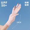 Sunscreen gloves women's thin summer ice silk UV protection sunshade finger yarn extended outdoor electric vehicle