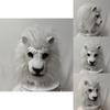 White Latex Lion Head Mask For Adult Cosplay And Themed Costume Parties