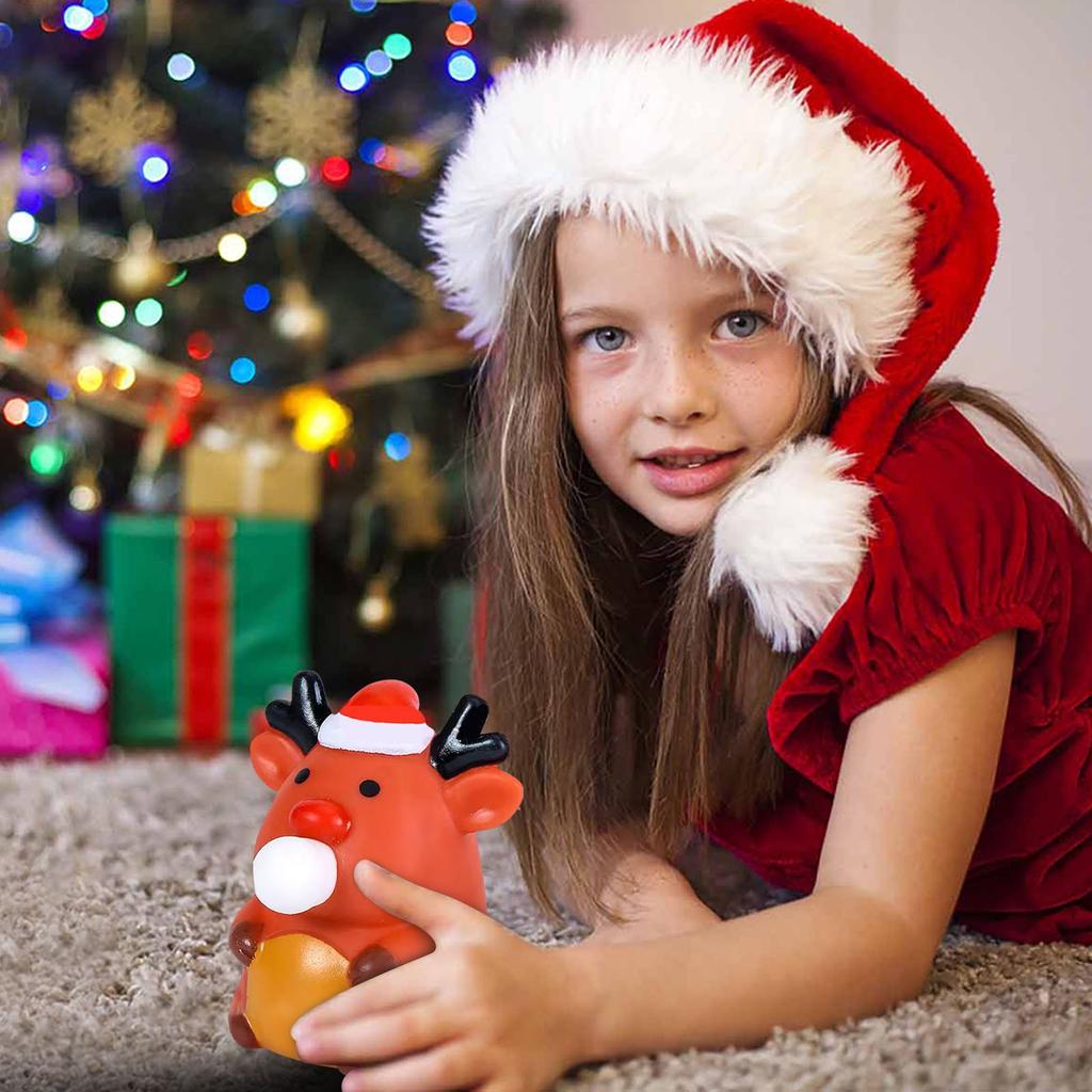 Cute Santa Claus Snowman Elk Squishes Toy Soft TPR Stress Relief Vent Toys Bubble Christmas Decompression Toy Christmas Gift