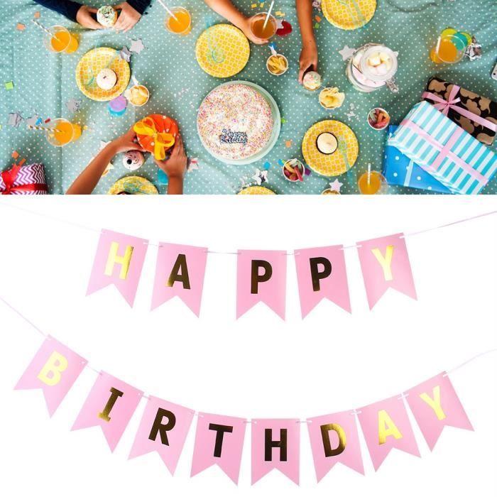 Joyeux anniversaire bannière signes d'or fournitures fête d'anniversaire drôle pour fête d'anniversaire