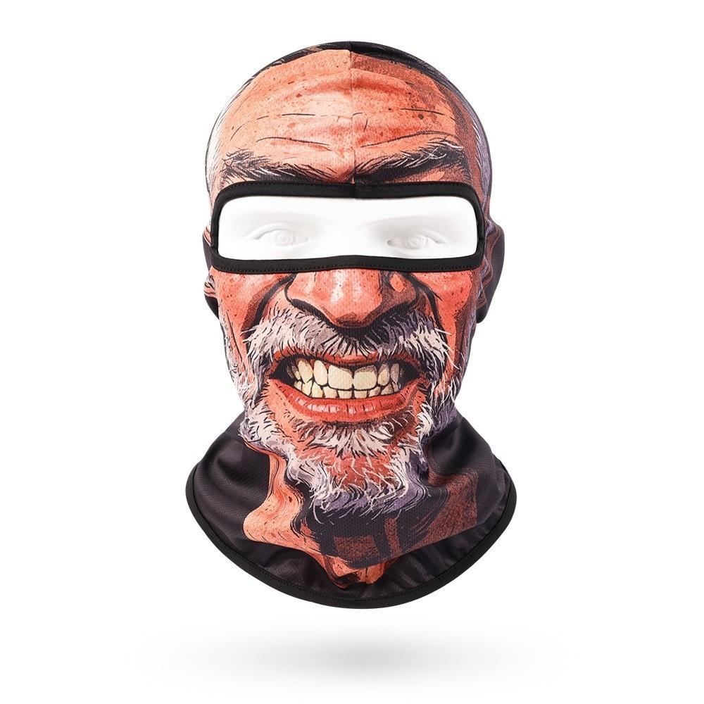 Breathable Realistic Balaclava Quick Dry Full Face Headwear Prank Face Hood Halloween Party