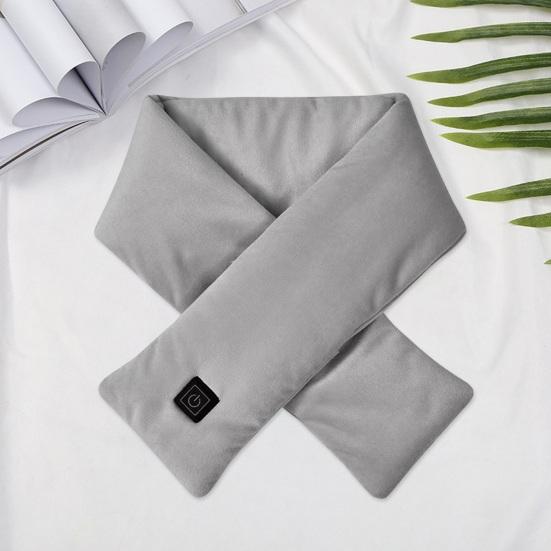 Термошарф с подогревом от USB, 3 уровня температуры, однотонный утолщенный шарф, осень-зима