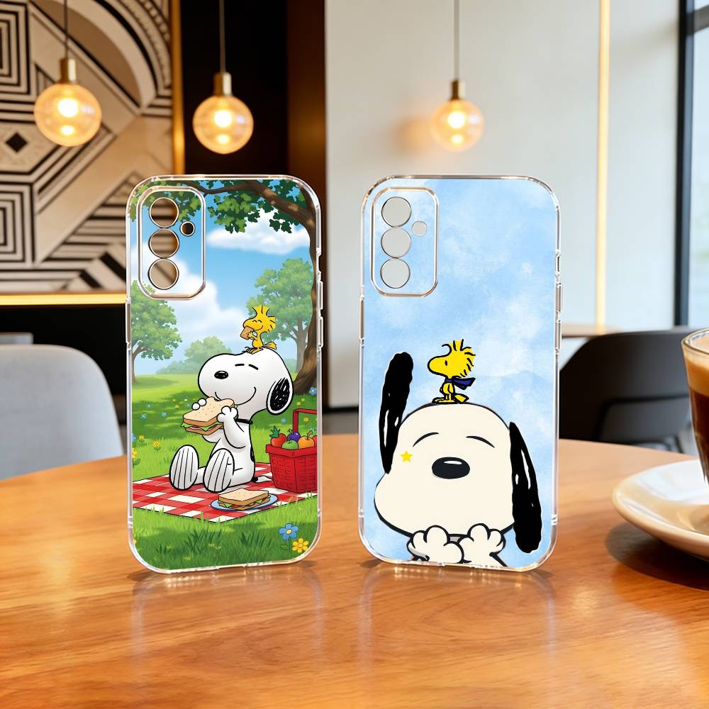 O-l S-noopy-Y Phone Case For SamsungA10,12,20,21S,30,31,40,50,51,52,70,71 Transparent Cover