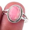 Natural Rhodochrosite Gemstone Handmade 925 Solid Sterling Silver Ring S.8 H0G69
