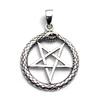 Pentagram Devil Star Star Snake Reptile Pendant Silver 925