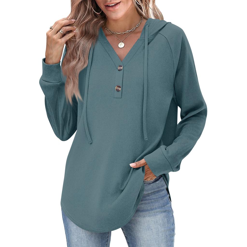 Женская мода, женский легкий пуловер с длинными рукавами и карманами, толстовка с капюшоном в стиле консервативного стиля