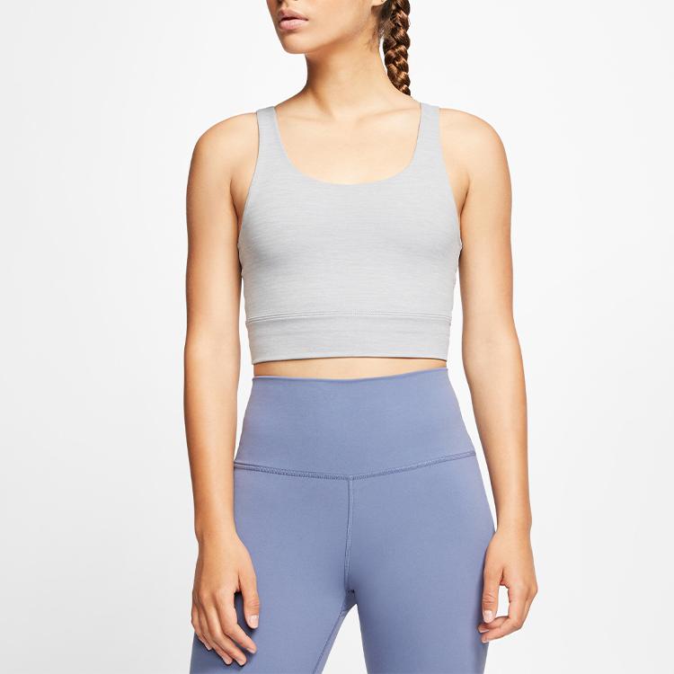 Nike Yoga Luxe Short Yoga Tank Женские топы Светло-серые CV0577-073