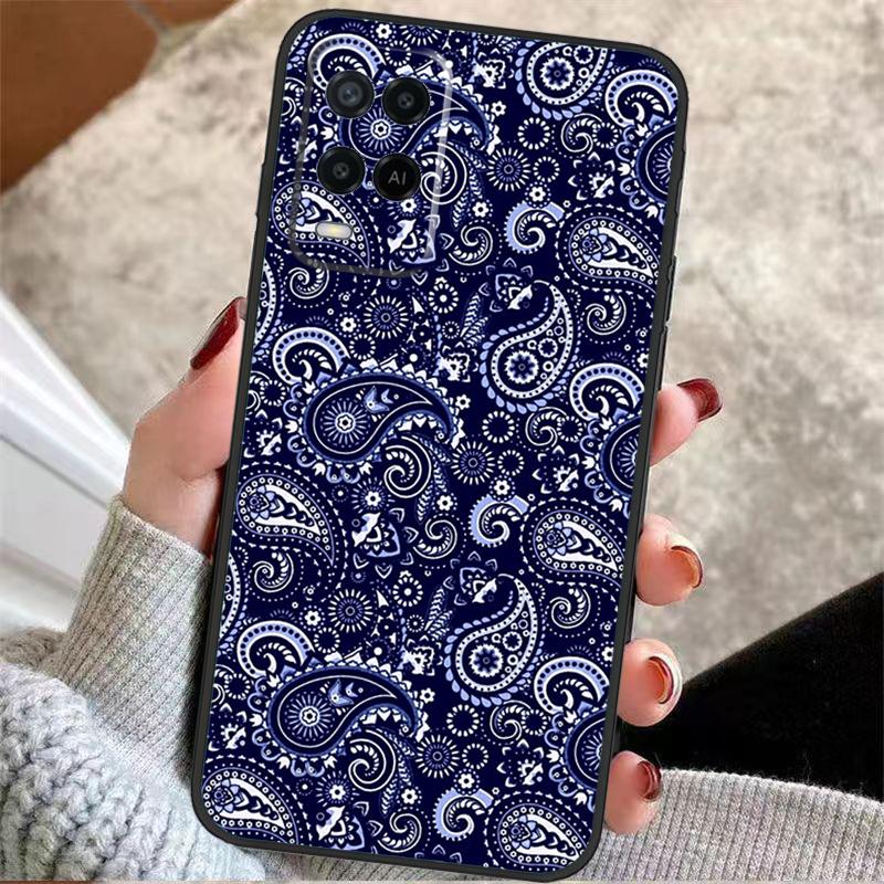 Bandana Seamless Pattern Case For Oppo A40 A16 A76 A96 A60 A98 A58 A78 A18 A38 A80 A77 A57 A17 A74 A54 A94 A15 A5 Pro