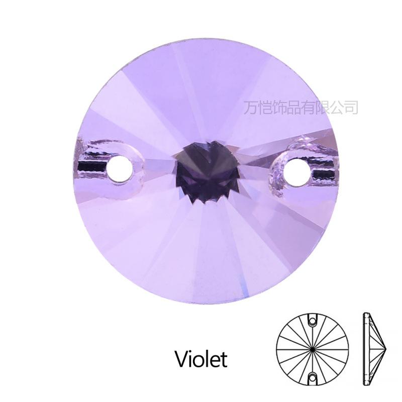 Gold Bottom Glass Hand Sewn Drill Satellite Double Hole, Flat Bottom Double Buckle Hand Sewn Drill Diy Clothing Accessories Accessories Rhinestone