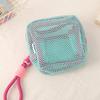 Small Capacity Key Bags Transparent Cosmetic Bag Square Mesh Storage Pouch Mini Zipper Coin Purse Mini Wash Bag Stationery Case