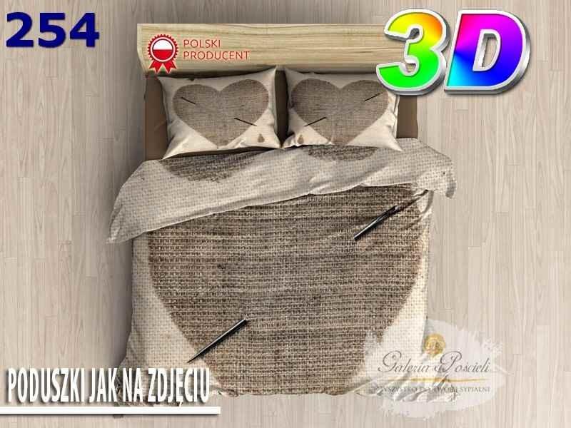 3D cotton satin bedding 160x200cm WOVEN HEART