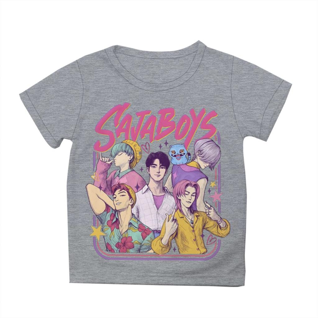Children's cartoon pattern T-shirt, short sleeved T-shirt, KPOP animated T-shirt, gift, children's clothing
