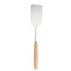 Нержавеющая сталь квадратная головка стейк кулинарная лопатка деревянная ручка пиццы лопатка блины говядина скребок барбекю утварь для кухни