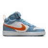Nike Court Borough Mid 2 GS Aquarius Blue Total Orange Kids Sneakers White HF4791-407
