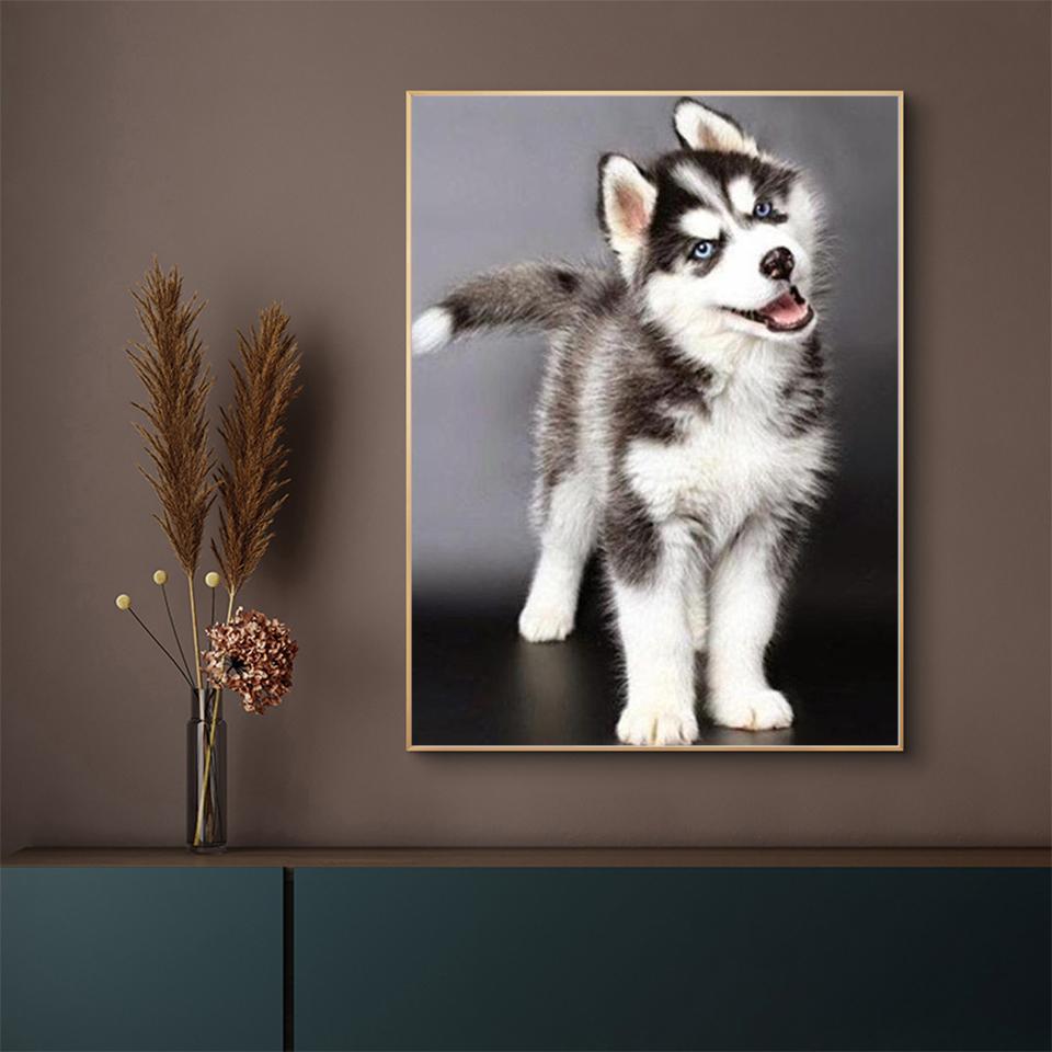 5D DIY алмазная живопись животное хаски картина полная алмазная вышивка горный хрусталь мозаика набор для вышивки крестом украшение мебели