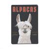 Isaric Tin Sign Metal Sign - Alpacas - 8 X 12 Inches Sign