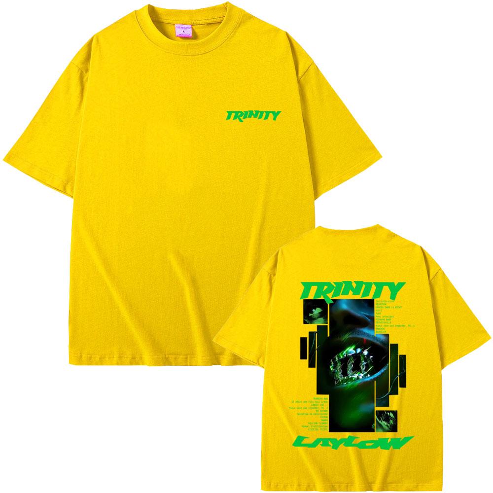 Rapper Laylow Trinity Album Graphic T Shirt Men Women Hip Hop Fashion Pop Music Tshirt Mens Casual Vintage Tshirts Streetwear
