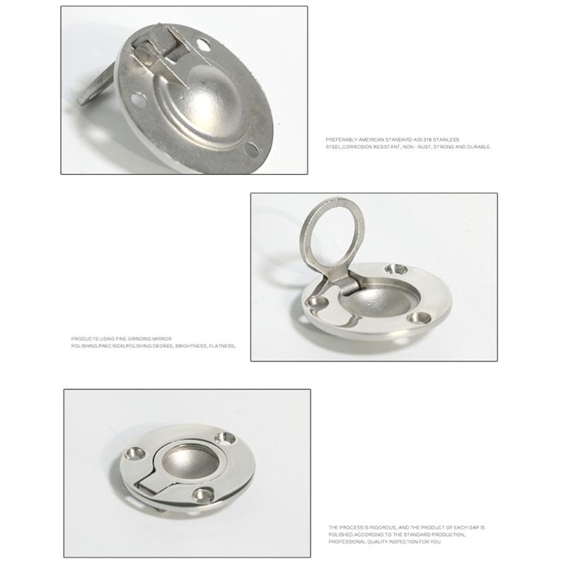 Кольцо с ручкой подъема для палубы из нержавеющей стали 316, дверные ручки для морской лодки, каравана, ручки для шкафа, утопленное кольцо для подъема