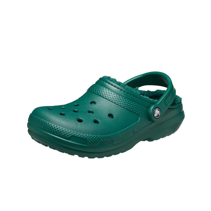 Crocs Теплые, легкие и удобные круглые тапочки-сабо для мужчин и женщин изумрудные