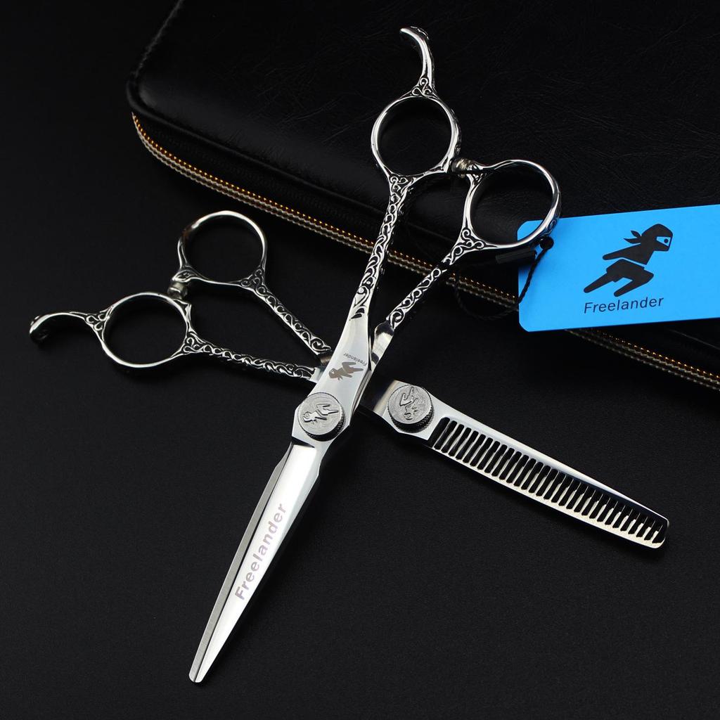 6.0" ZB-01 Wanderer 440C Прямые парикмахерские ножницы для стрижки и филировки