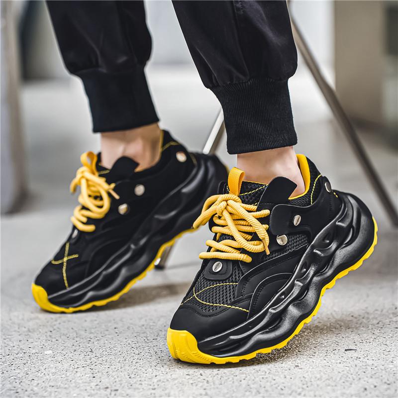 Оригинальные мужские модные кроссовки с дышащей сеткой на платформе мужские кроссовки на шнуровке в стиле хип-хоп повседневные мужские кроссовки Zapatillas De Hombre