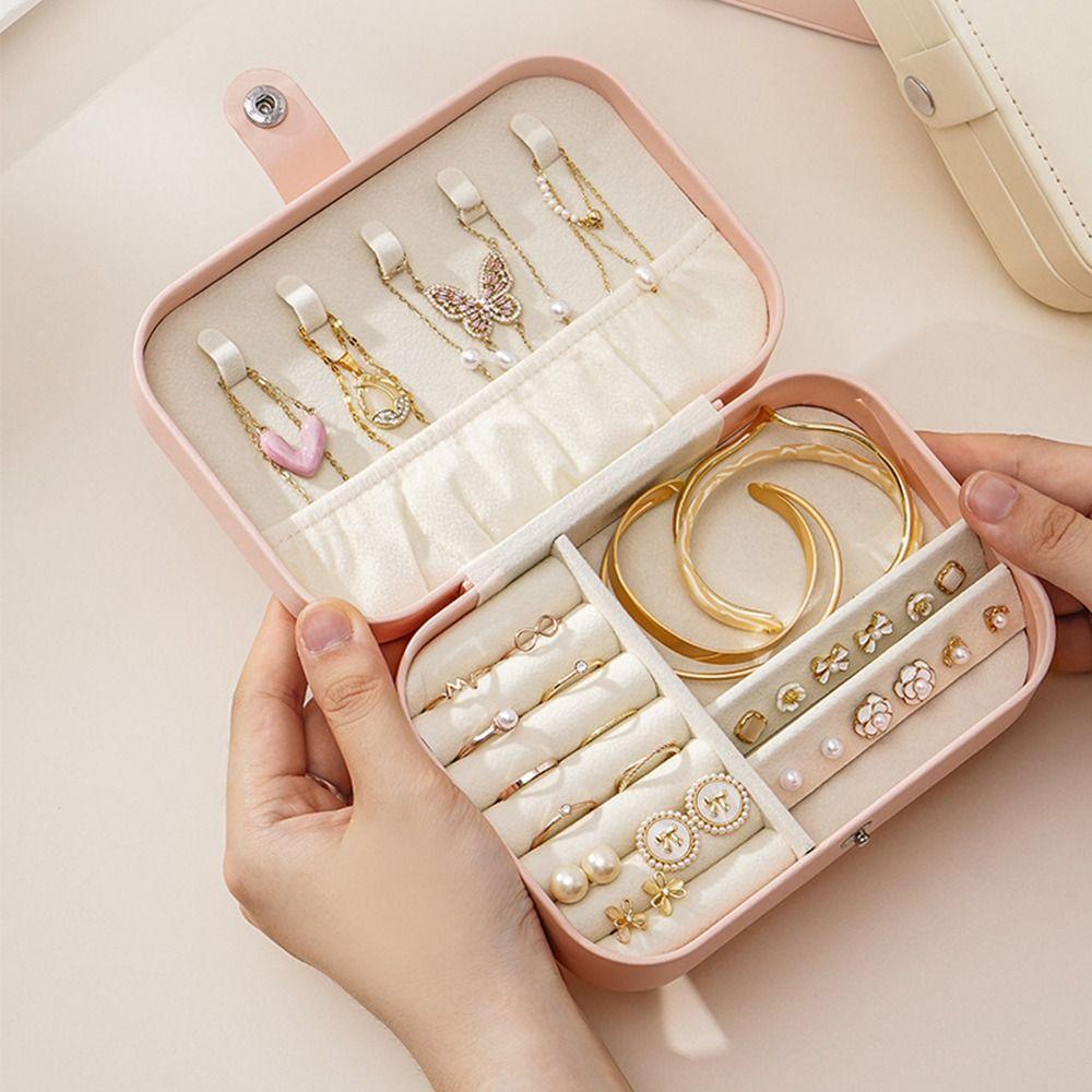 Large Capacity Jewelry Box Waterproof Jewelry Organizer Simple Jewelry Display Case Girls