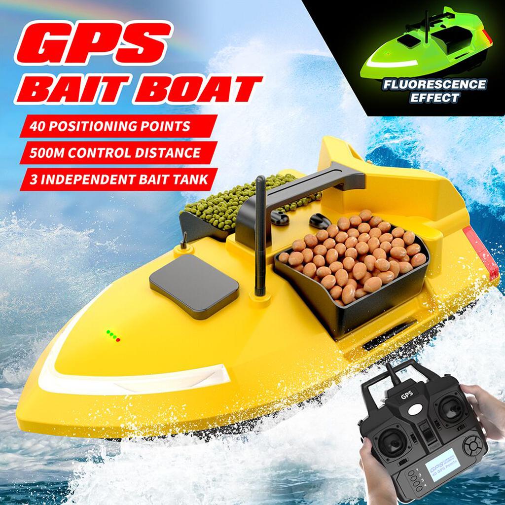 GPS Fishing Bait Boat 500m Remote Control Bait Boat Dual Motor Fish Finder 2KG Loading Support