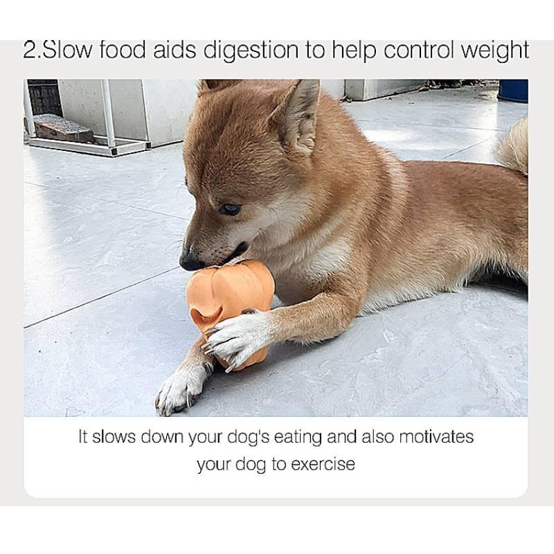 Прочная силиконовая игрушка-кормушка для домашних животных, дизайн "Тыква-пират", для собак и кошек, устойчивая к укусам