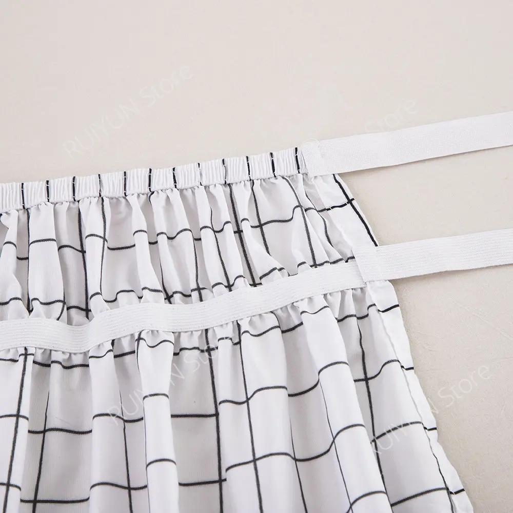 Home Plaid Bed Skirt Without Surface Elastic Band Bed Skirt Wrap Around Ruffled Bed Skirt Couvre Lit Twin /Full/ Queen/ King