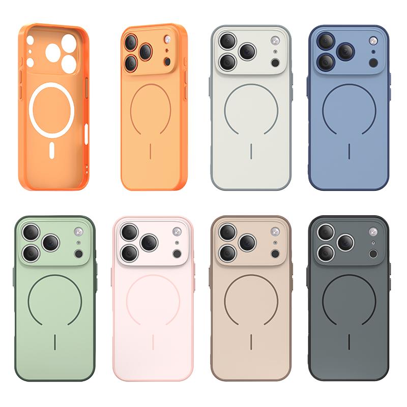 Luxury Matte For Magsafe Phone Case for 17 Pro Max 16 15 14 13 12 11 Pro Air Magnetic Shockproof Bumper Back Cases Cover