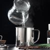 Новая кружка 350-1250 мл с ручкой и крышкой, чашка для чая, из нержавеющей стали 304, стакан для воды, дорожная