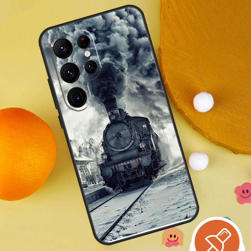 Train Railway Travel Phone Case For Samsung Galaxy S25 Ultra S23 S22 S21 Ultra S9 S10 S20 Plus S24 FE Funda Cover