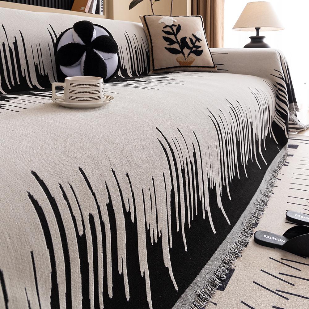 1pc Extra Wide Sofa Cover - Heavy-Duty Chenille Fabric Couch Protector, Non-Slip Furniture Protector for Living Room, Bedroom