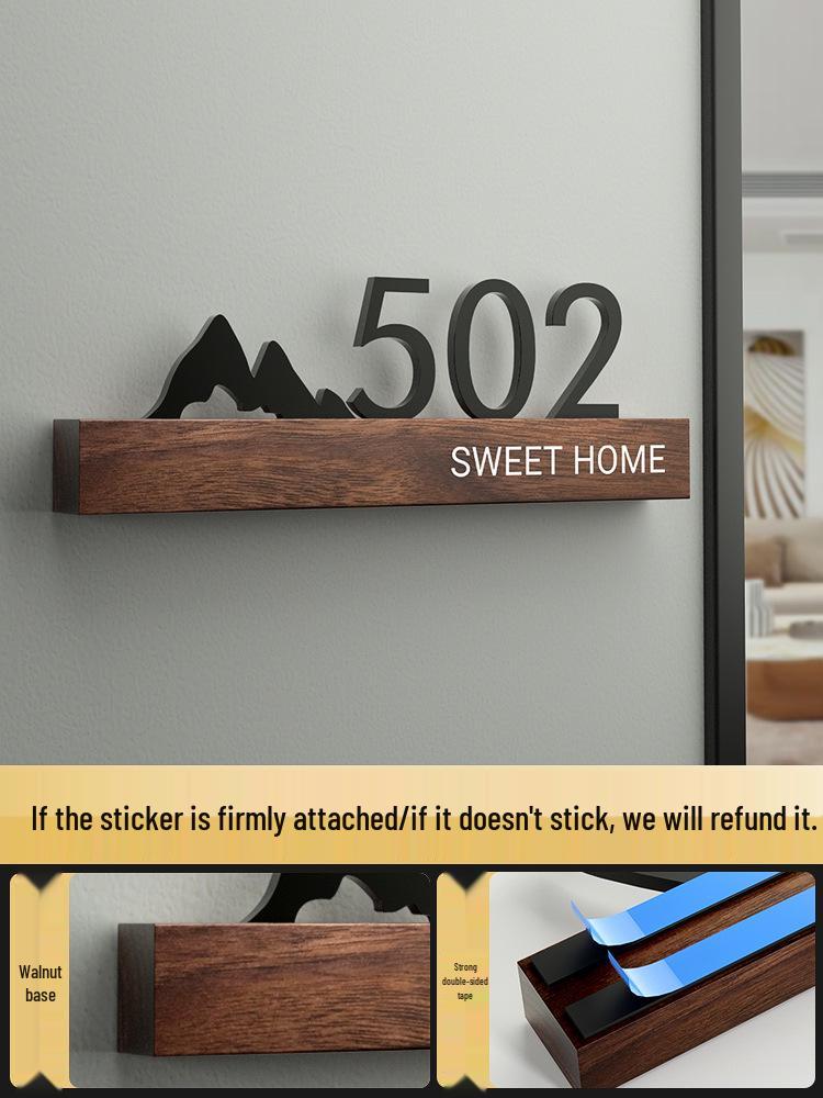 Светящаяся персонализированная наклейка с номером дома для входной двери