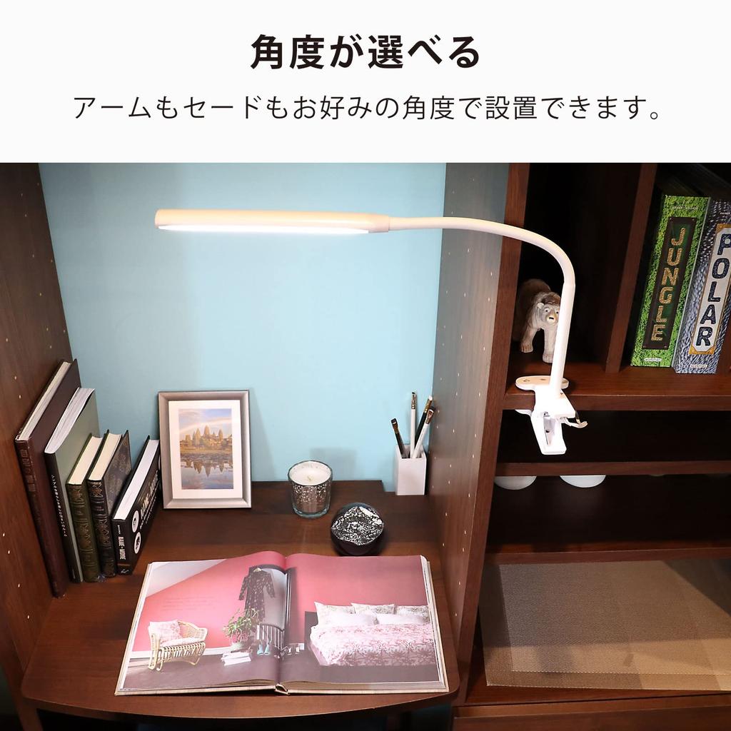 Ohm Electric LED Clip Light Белый дневной свет Белый светодиодный стильный тонкий стильный настольный светильник настольная лампа для чтения подставка для учебы Настольная лампа Белый OHM LTC-LC24C-WN