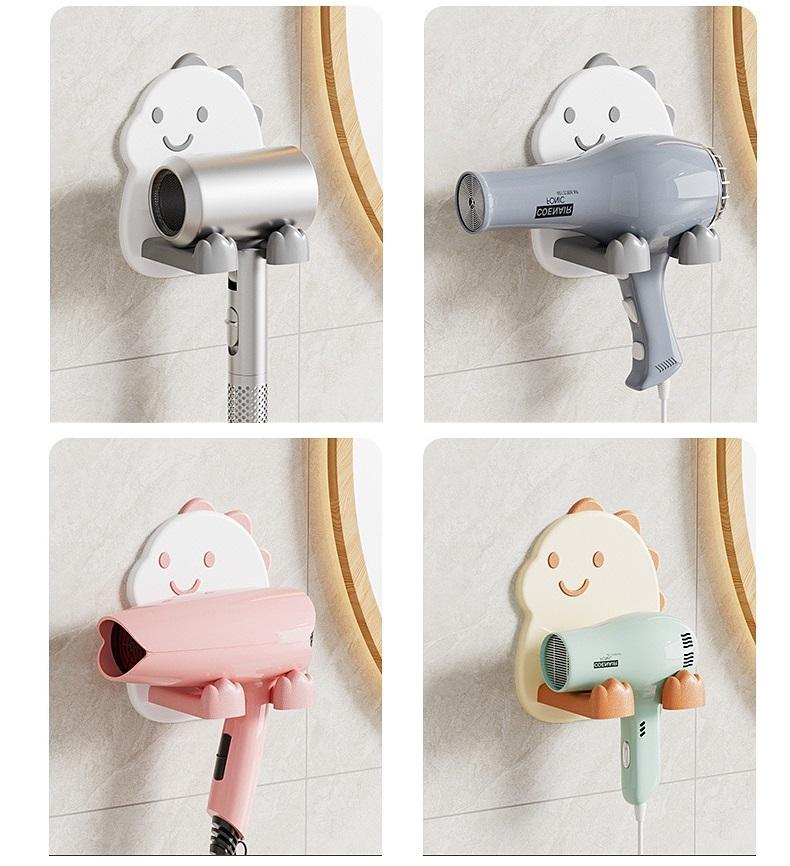 FLE Hair Dryer Holder Wall Mounted, Stainless Steel Self Adhesive Blow Dryer Holder Rack for Dyson Supersonic Hair Dryer,White