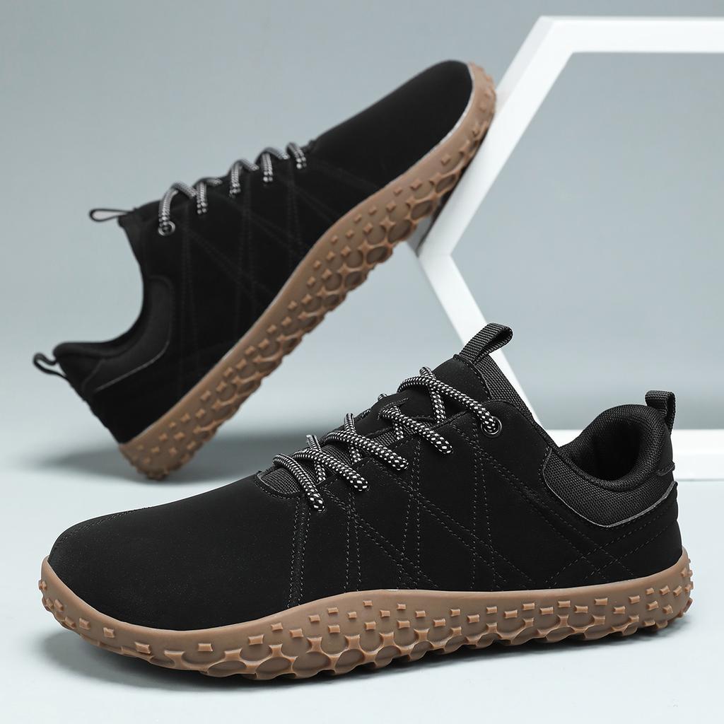TUINANLE Ботинки на средней шнуровке для босоногой ходьбы Мужские Женские Широкий носок Треккинговые ботинки Уличные Нескользящие Обувь для трейлраннинга