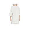 Moncler X Rick Owens Вязаная футболка с круглым вырезом с коротким рукавом Молочный Унисекс Топы Белый MU02D8C01-M4630-41