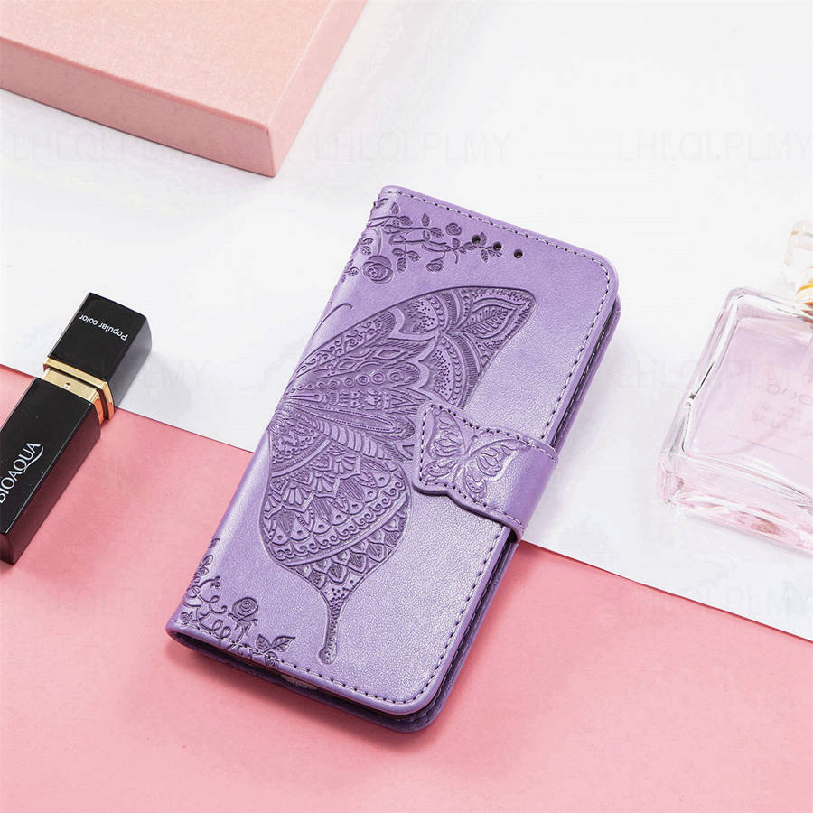 Butterfly Leather Flip Case For OPPO Reno 14 5G 14F 15F A6X A5X A6 Realme C71 15T 15 16 Pro Plus Wallet Cover Reno15 Reno14 F