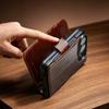 For iPhone Duo Fold Retro Genuine Leather Magnetic Flip Case With Card Slots Business Cowhide Phone Cover For iPhone 18 Duo