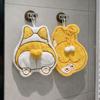Strong Water Absorption Cat Egg Hand Towel Coral Fleece Absorbent Towels  Kitchen Bathroom Use