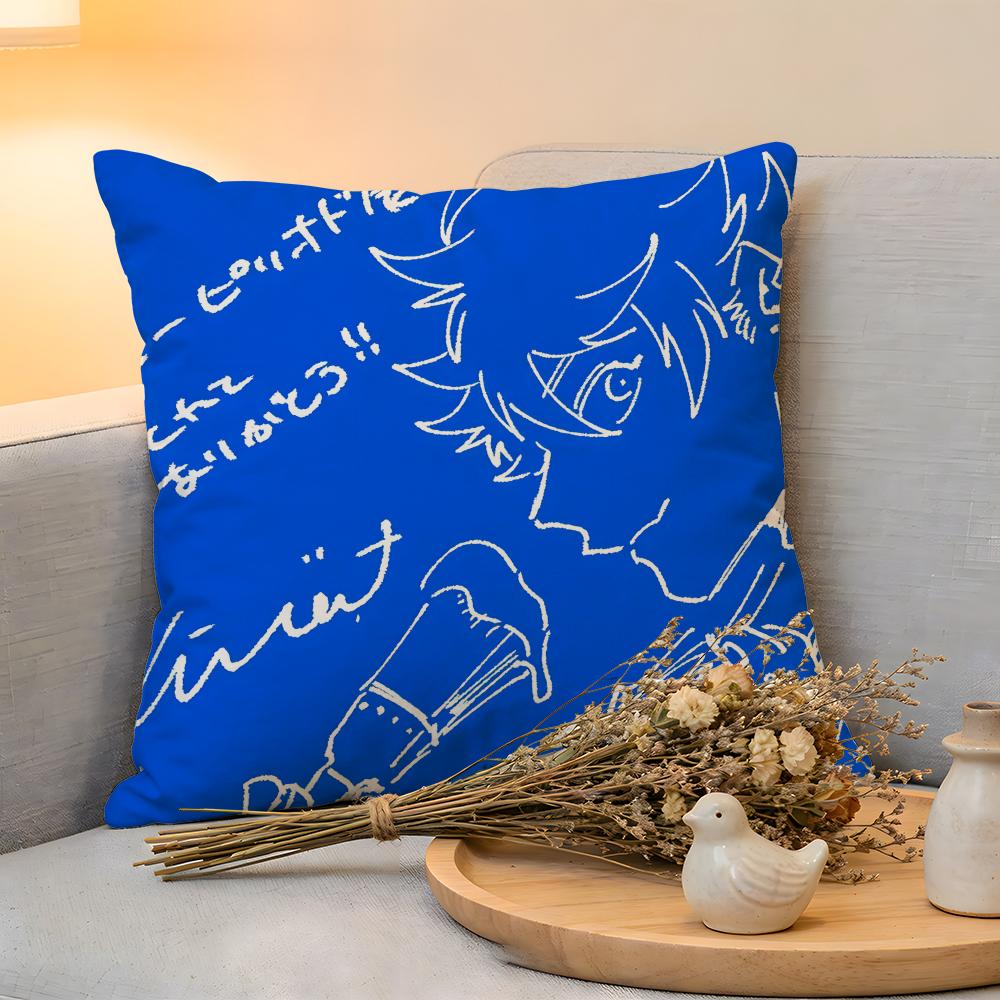 Cushion Cover Linen SkinFriendly Soft Decorative Case For Sofa Home Decor Hot Anime BBlue Period Pillow cover