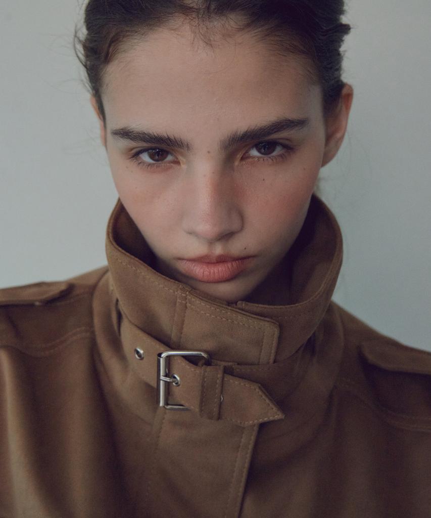 CITTA Suede High-Neck Epaulet Jacket_Cto160(Camel)