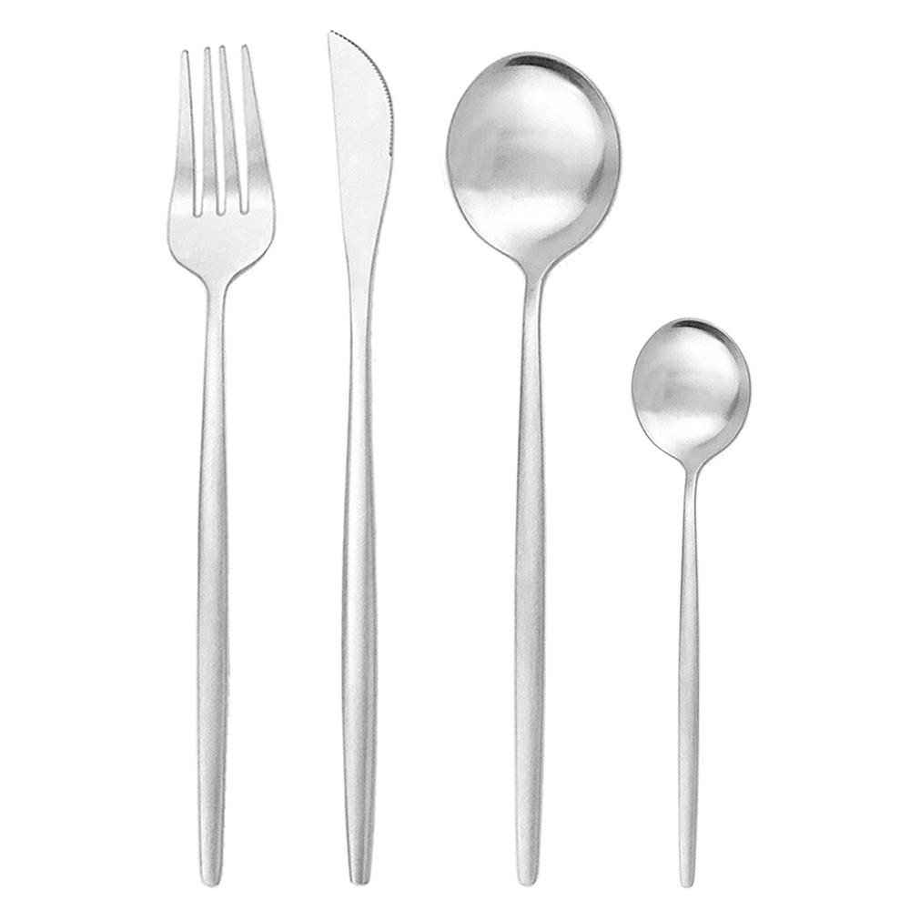 Gold Matte Cutlery 32Pcs/ Stainless Steel Dinnerware Set Cutlery Dinner Tableware Western Fork Set Dropshipping Silverware Set