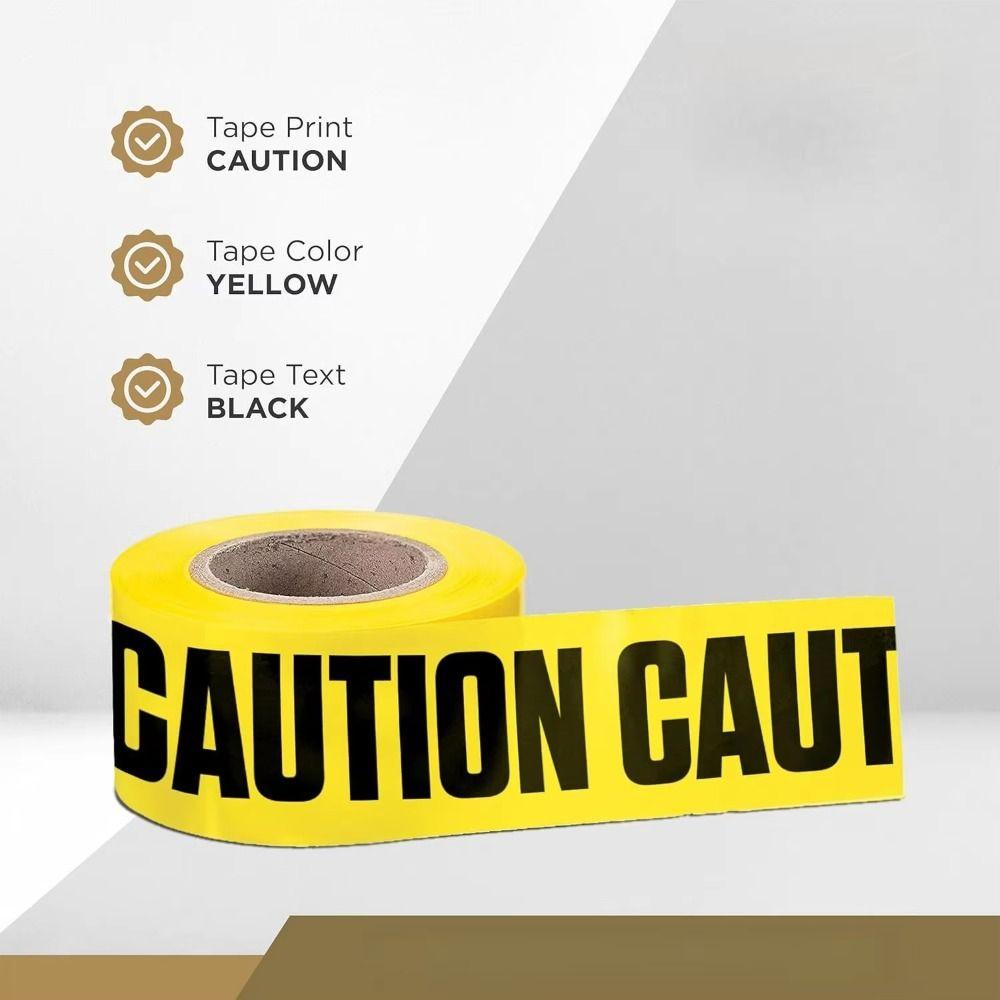 Premium Yellow Hazard Tape Bright Yellow Barricade Line Caution Isolation Line Horror Party