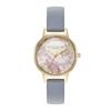 Authorized Dealer Olivia Burton Watch Ladies 24000225 Signature Midi Abstract Floral Gold Chalk Blue Leather [OLIVIA BURTON]