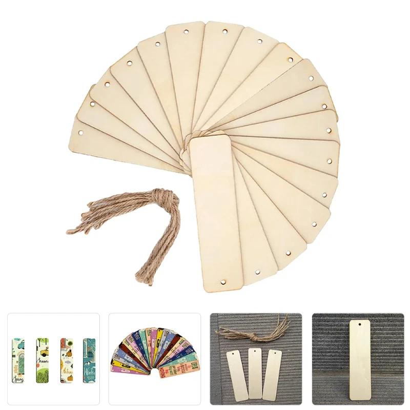Latest Models Wooden Bookmark DIY Blank Page Marker Hanging Tags Practical Premium Student Supplies Elegant Gift Wood Bookmarks