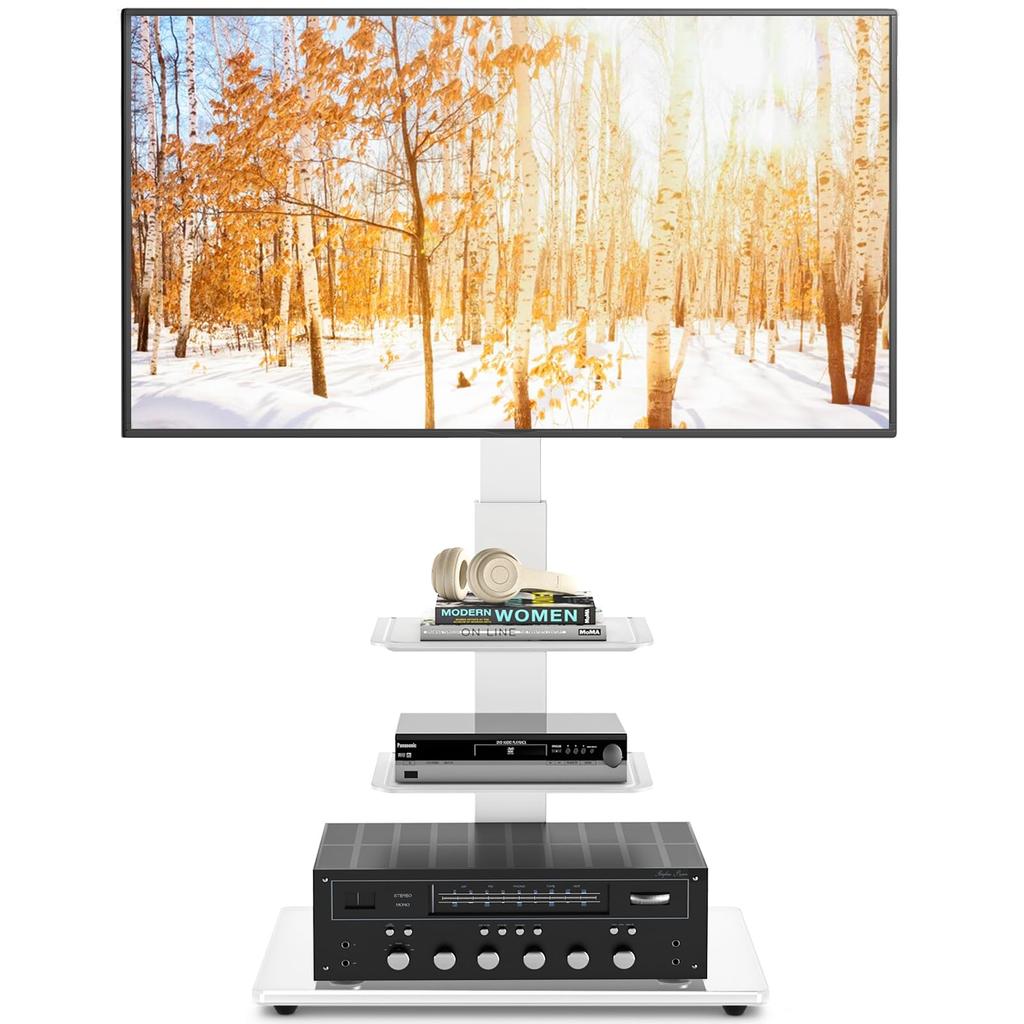 Rfiver TV TV Подставка для телевизора низкая совместима с 3-х уровневой стойкой, вращение закаленное, грузоподъемность 50 для домашнего использования дисплея, подставка, тип, 32-70 дюймов,