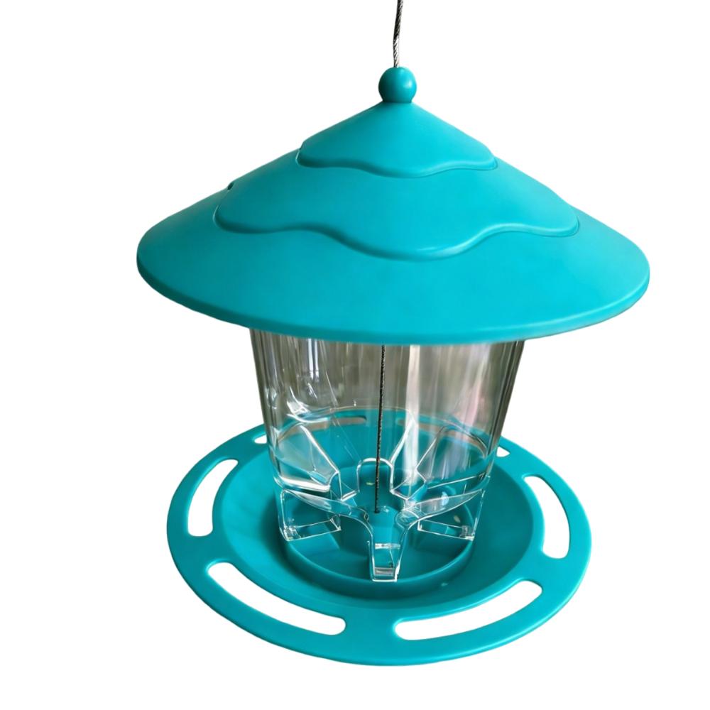 Gazebo Style Bird Feeding Station Large Capacity Hummingbird Feeder Bird Food Container Outdoor